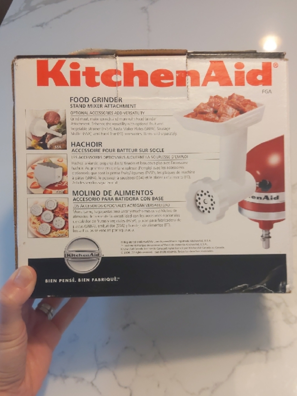 KitchenAid Food Grinder Stand Mixer Attachment - Picture 2 of 5
